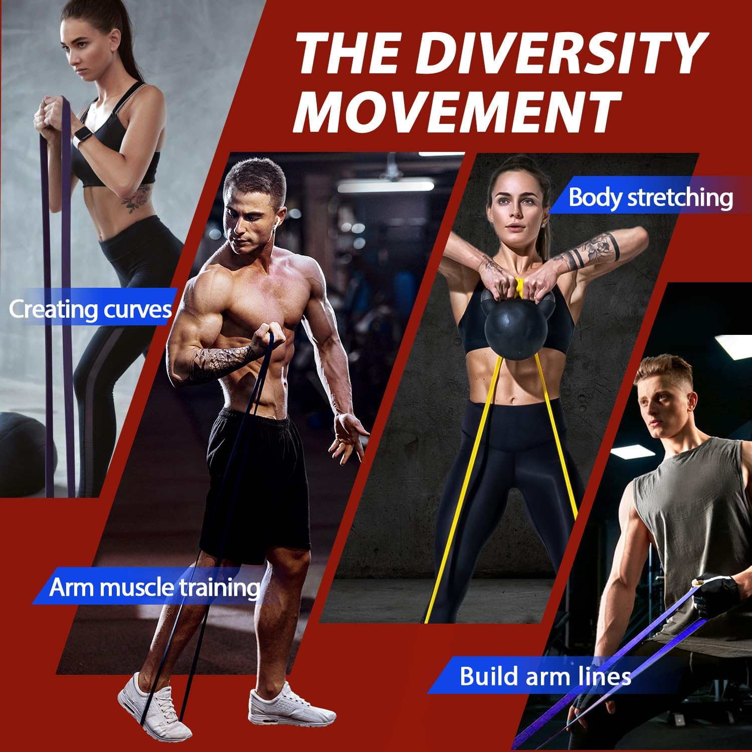 Ultimate Resistance Bands Set for Fitness Training - Perfect for Pull Up Assistance, Home Workouts, and Physical Therapy for Men and Women