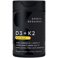 Elevate Your Health with Vegan Vitamin D3 & K2 - 5000 IU D3 + K2 MK7 + Coconut Oil Softgels - 30 Count